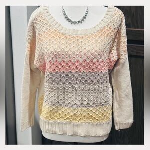 NWOT American Eagle Outfitters Pastel Striped Cable Knit Sweater Medium